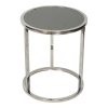 COOLBABY Modern Tempered Glass Coffee Table - Minimalist Design with Stainless Steel Frame