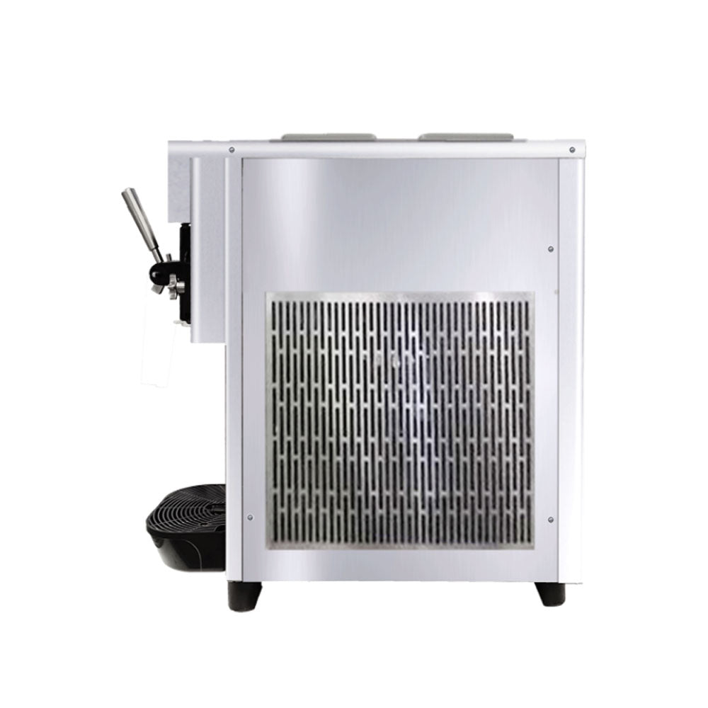 Commercial Ice Cream Machine,1200W Automatic Soft and Hard Serve Ice Cream Maker with Compressor, LCD Operation Screen, 13L/H Production, Low Noise, Energy Saving,For Cafes,Restaurants,Buffets, Etc.