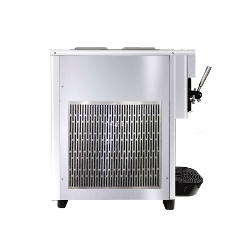 Commercial Ice Cream Machine,1200W Automatic Soft and Hard Serve Ice Cream Maker with Compressor, LCD Operation Screen, 13L/H Production, Low Noise, Energy Saving,For Cafes,Restaurants,Buffets, Etc.