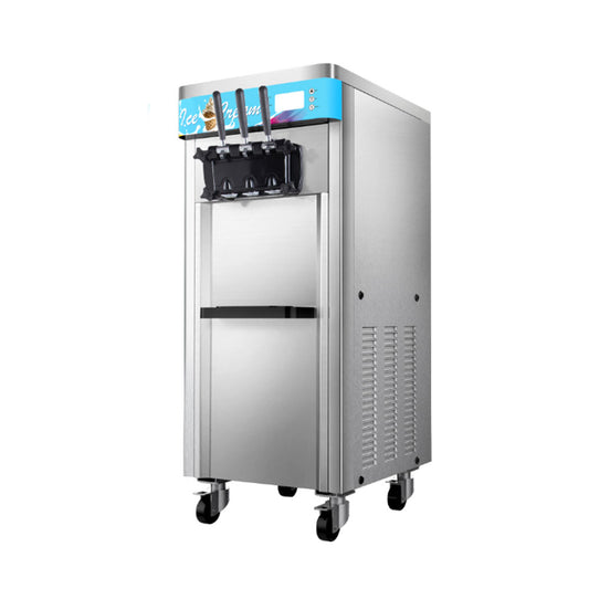 2600W Commercial Soft Ice Cream Machine 3 Flavors Producing Capacity22-32L/H, LED Screen for Restaurants Snack Bar