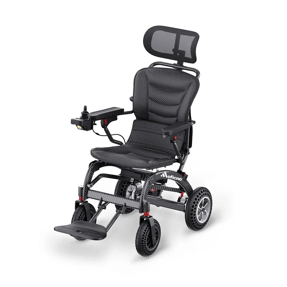 Ergonomic Electric Wheelchair Foldable Lightweight Elderly Scooter Portable Travel Wheelchair Airline Approved - COOLBABY