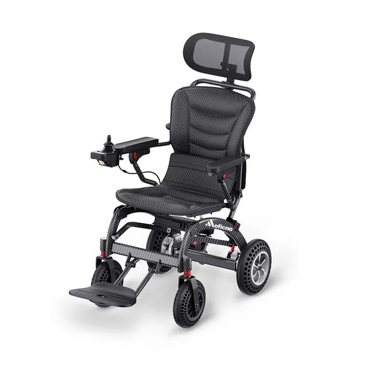 Ergonomic Electric Wheelchair Foldable Lightweight Elderly Scooter Portable Travel Wheelchair Airline Approved - COOLBABY