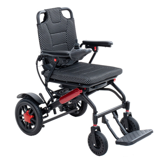 Lightweight Folding Electric Wheelchair – 200W * 2, 25km range, up to 150kg Airline Approval