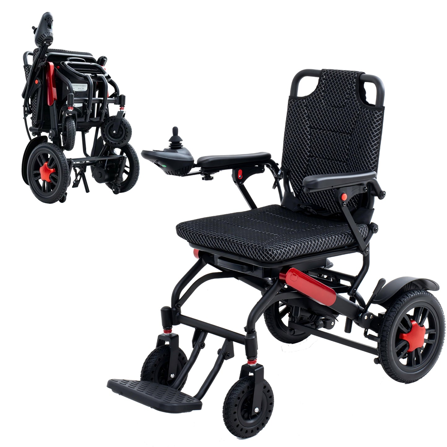 Lightweight Folding Electric Wheelchair – 200W * 2, 25km range, up to 150kg Airline Approval