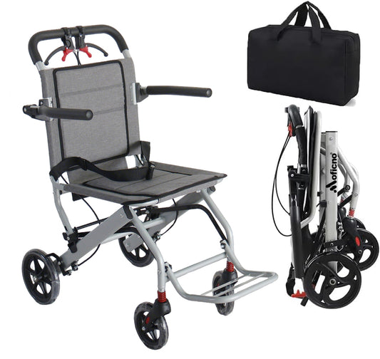 Lightweight Folding Transport Wheelchair Portable Travel Wheelchair w/Travel Bag - COOLBABY