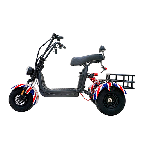 Three-Wheeled, Big Seat Electric scooter with basket - COOLBABY