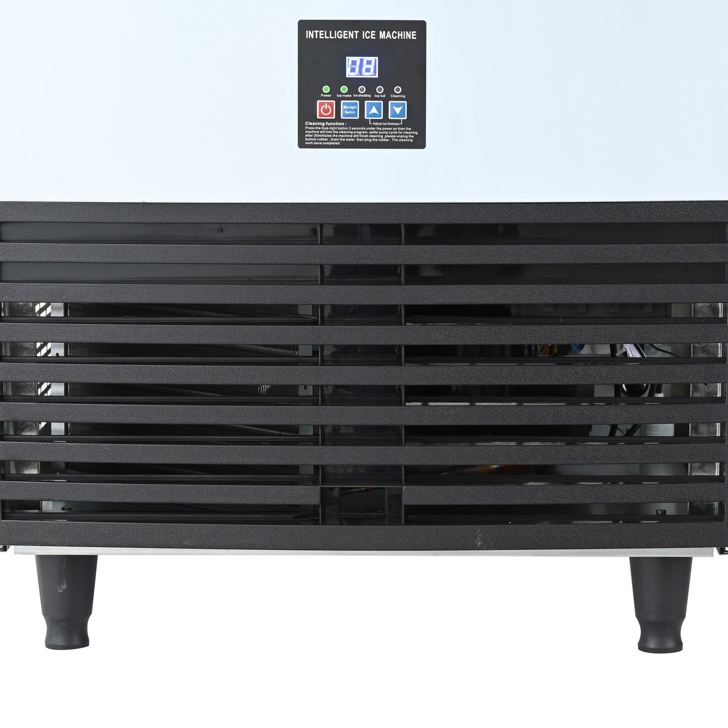 Commercial Ice Maker Machine, 120KGS/24H Stainless Steel under Counter Ice Machine with 45KGS Ice Storage Capacity, for/Restaurant/Bar/Coffee Shop