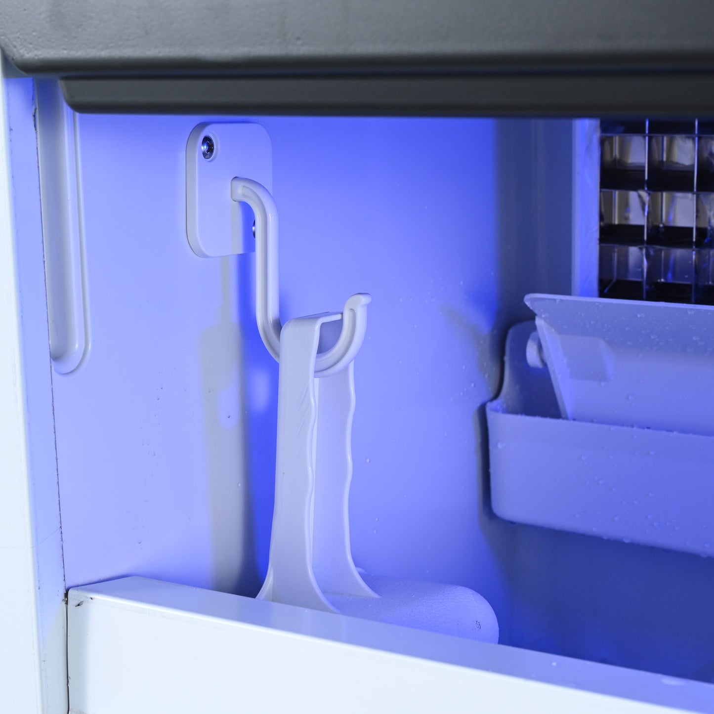 Integrated Ice Maker Machine, 40KGS/24H Stainless Steel Under Counter ice Machine with 12KGS Ice Storage Capacity, Freestanding Ice Maker