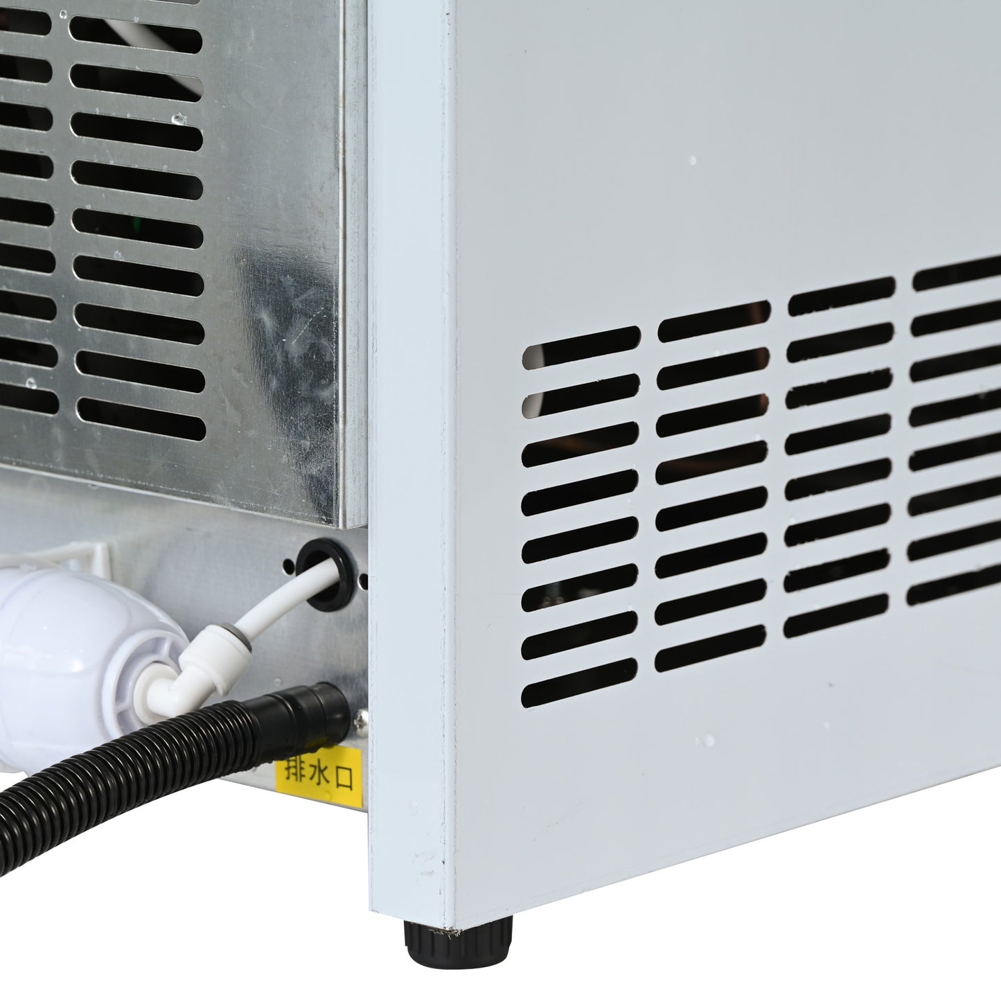 Integrated Ice Maker Machine, 40KGS/24H Stainless Steel Under Counter ice Machine with 12KGS Ice Storage Capacity, Freestanding Ice Maker