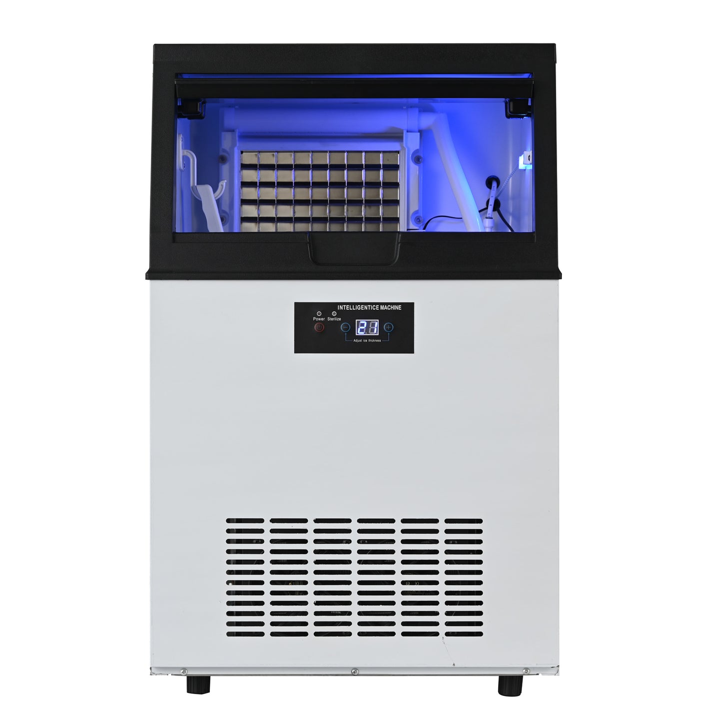 Commercial Ice Maker-68KG/day Large Capacity, 65 Ice Cubes are Made in 15 Minutes