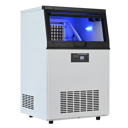 Commercial Ice Maker-68KG/day Large Capacity, 65 Ice Cubes are Made in 15 Minutes