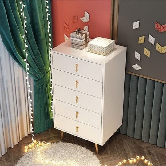 Simple Solid Wood Dressing Table for Bedroom, Massive Storage Drawers, Smart Mirror and a Chair. - COOLBABY