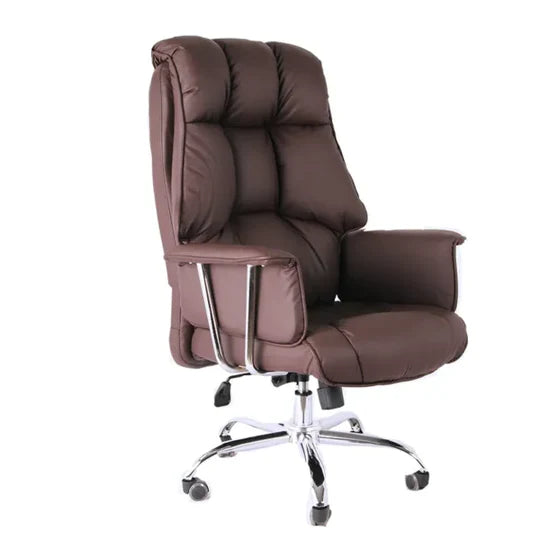 Executive Leather Luxury Office Chair, High Hack With Lumbar Support Leather Chair - COOLBABY