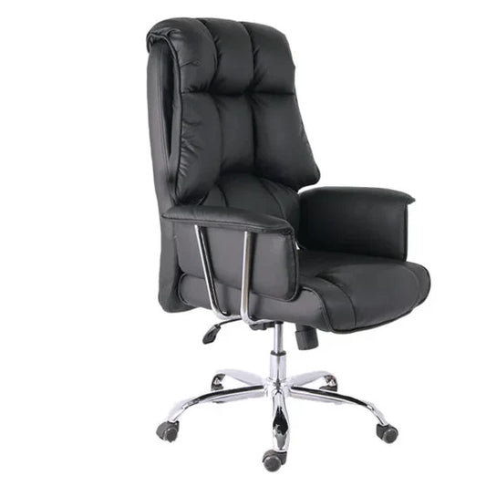 Executive Leather Luxury Office Chair, High Hack With Lumbar Support Leather Chair - COOLBABY