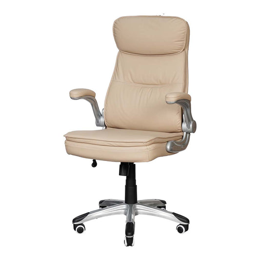 COOLBABY High Back Office Chair EQ-5180-A – Ergonomic PU Leather with Retractable Armrests - COOLBABY