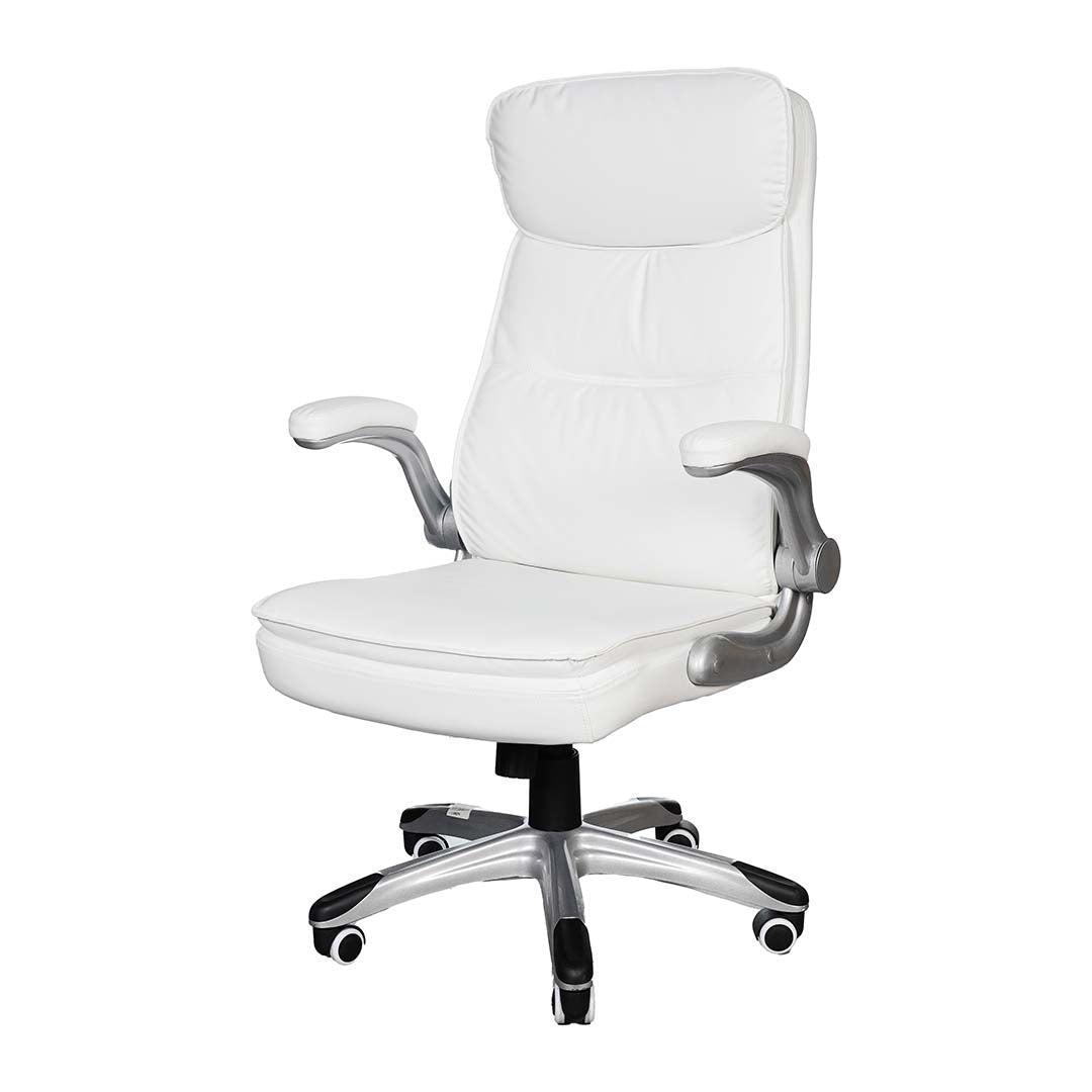 COOLBABY High Back Office Chair EQ-5180-A – Ergonomic PU Leather with Retractable Armrests - COOLBABY