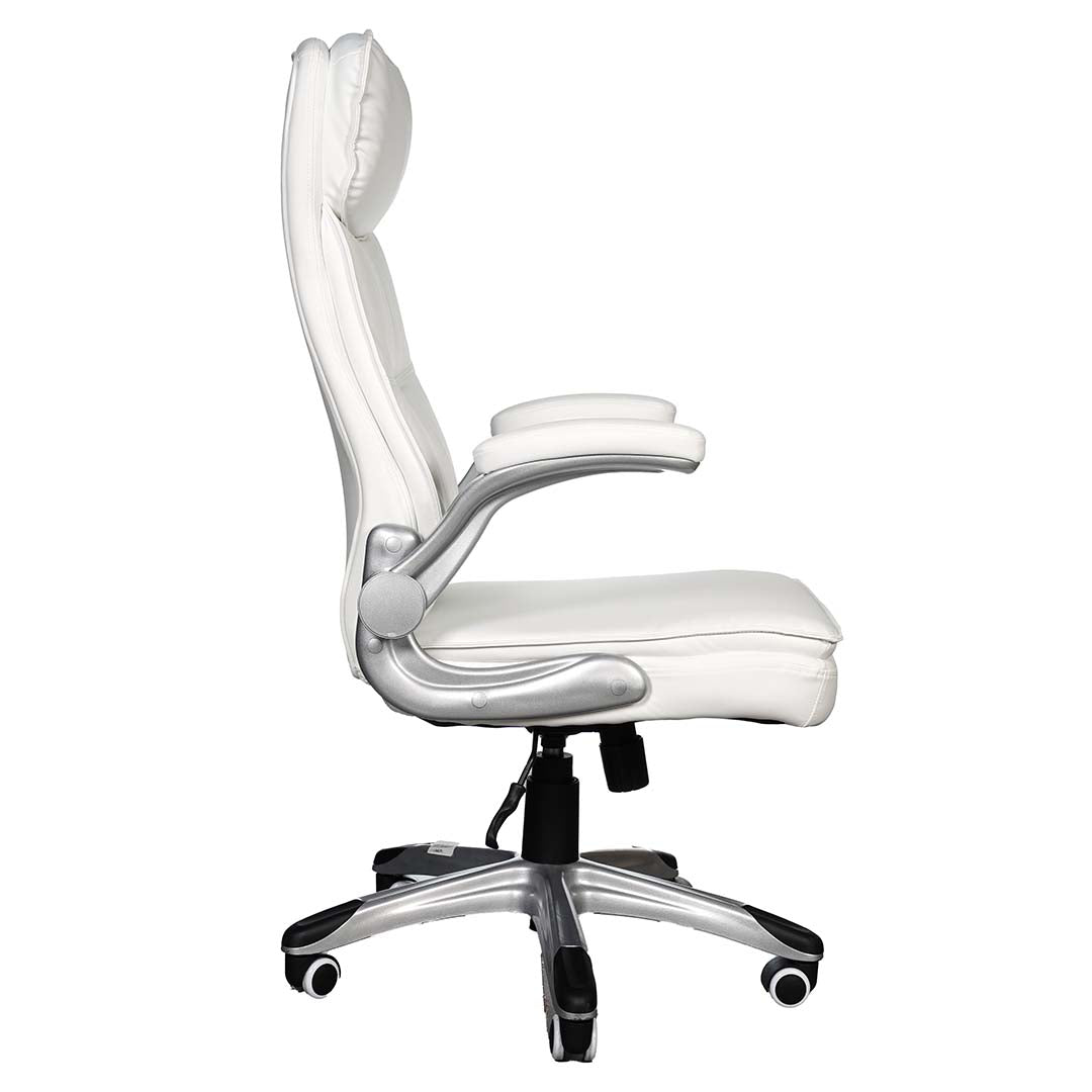 COOLBABY High Back Office Chair EQ-5180-A – Ergonomic PU Leather with Retractable Armrests - COOLBABY