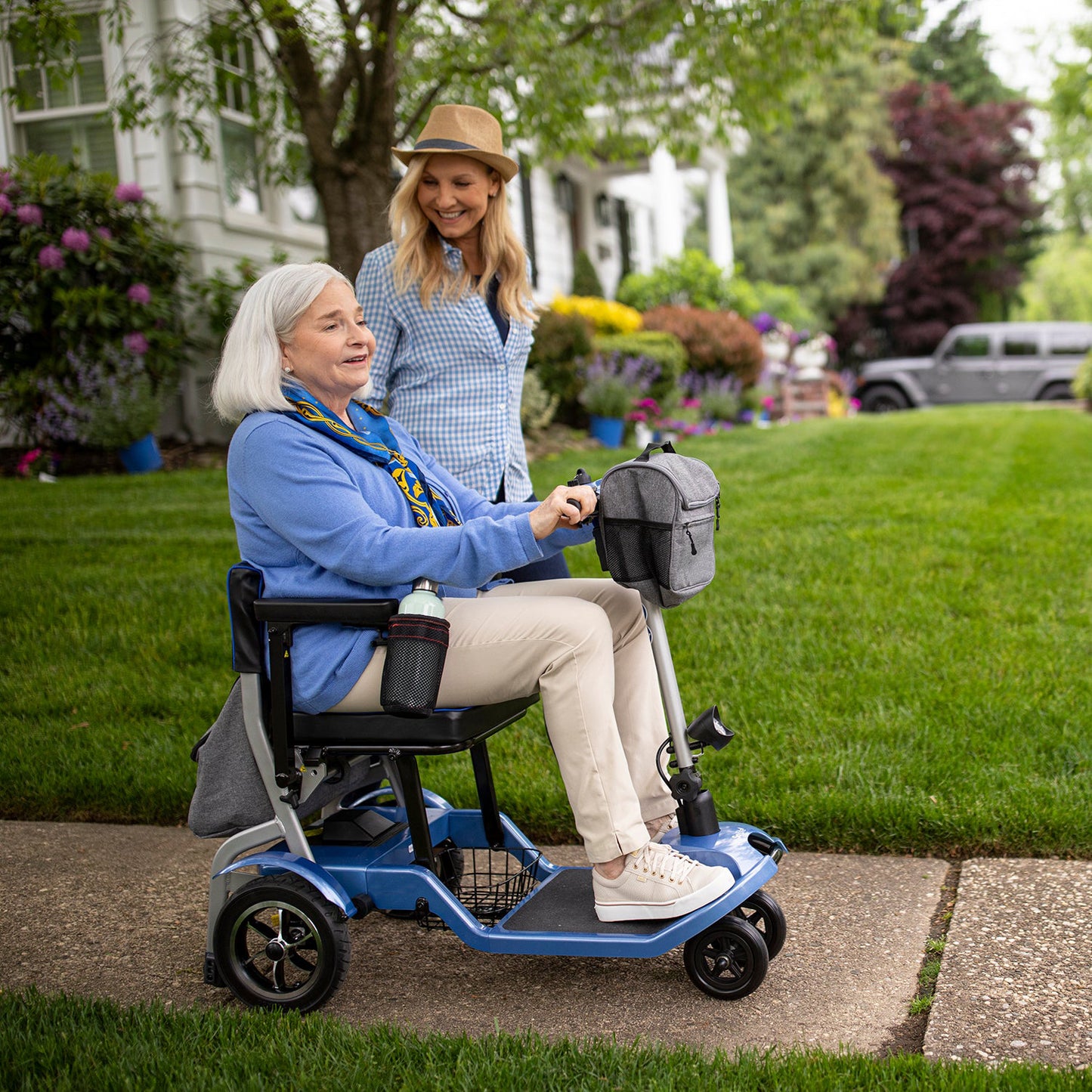 COOLBABY Ultra Lightweight (37.5 lb) Folding Powered Mobility Scooter for Senior/Adult- Easy for Travel on Flight/Cruise - Airlines Approved