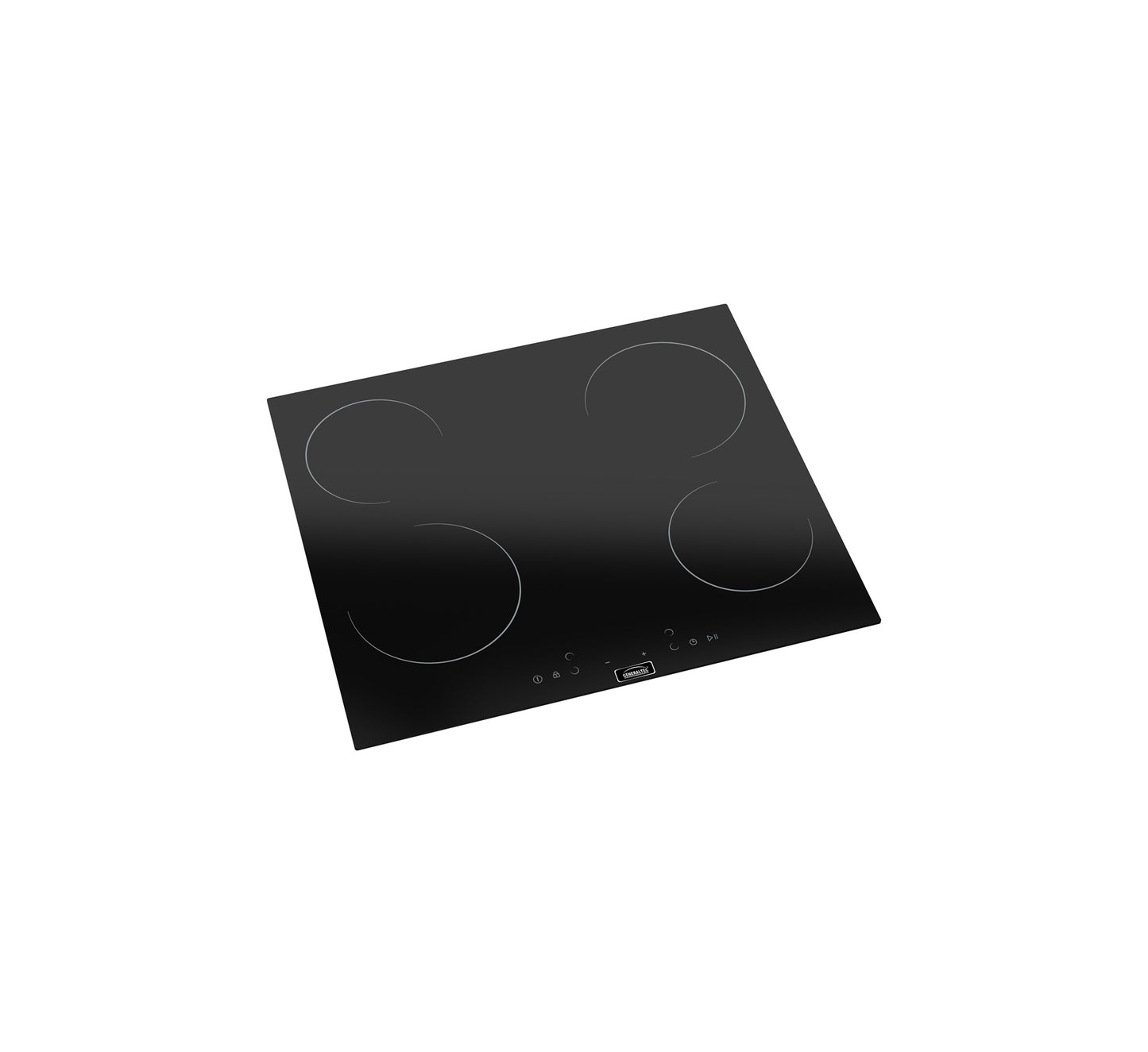 COOLBABY 60 cm Built-in Electric Hob with 4 Burners, Black Glass, Sensor Touch Control - COOLBABY