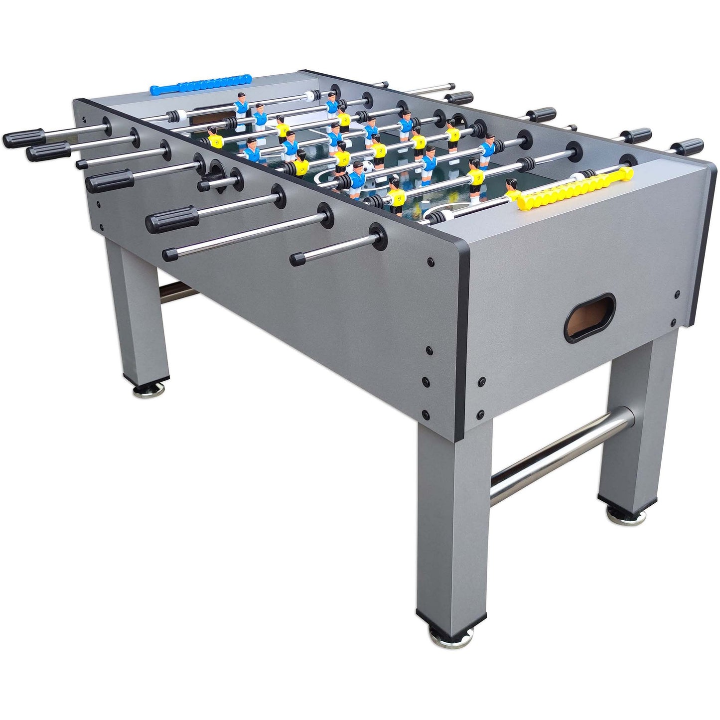 Soccer Table 5FT – Brown MDF Foosball Table with Telescopic Rods, Anti‑Slip Handles & Modern Home Game Design