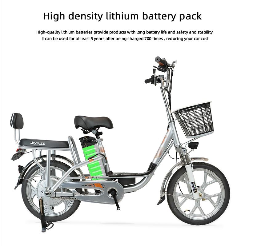 Megawheels Lightweight Electric Bike with Pedal Assist, 48V 350W Brushless Motor - COOLBABY