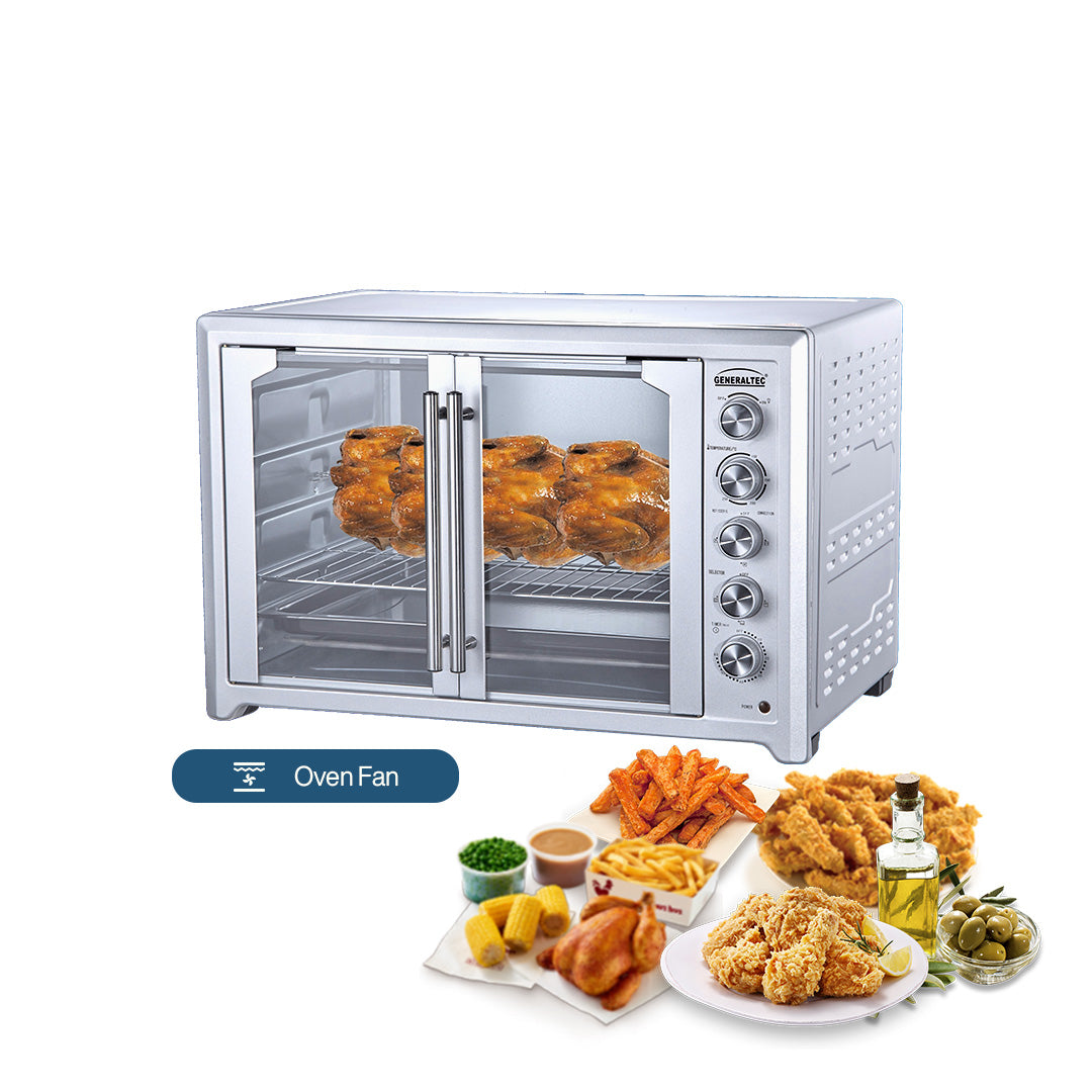 Electric Oven Toaster with Rotisserie, Convection Fan & Full Temperature Control - COOLBABY