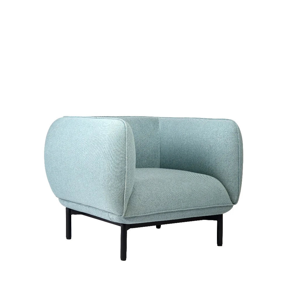 COOLBABY Modern Aspen Armchair with Fabric Upholstery and Steel Legs - COOLBABY