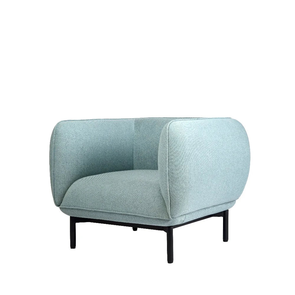 COOLBABY Modern Aspen Armchair with Fabric Upholstery and Steel Legs - COOLBABY