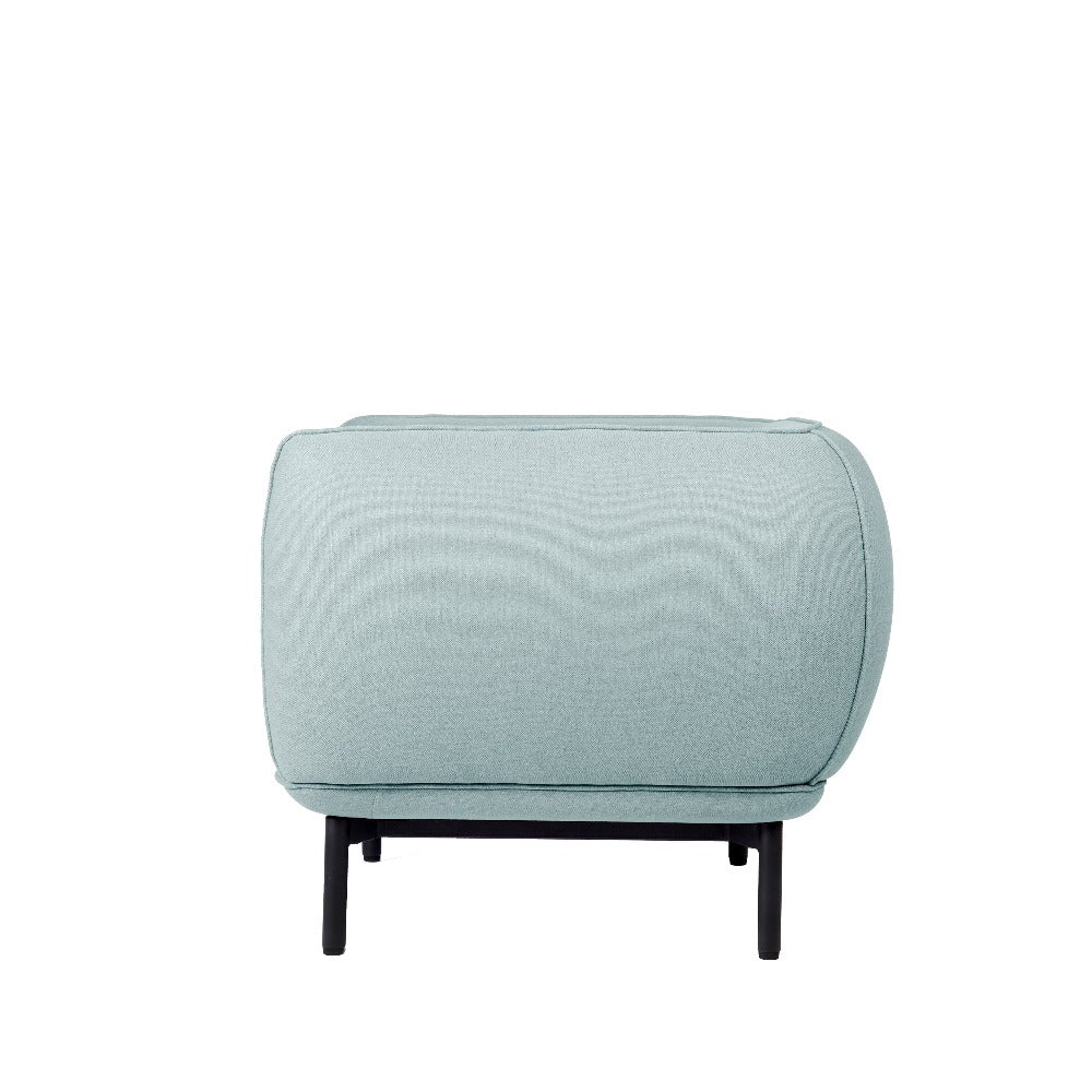 COOLBABY Modern Aspen Armchair with Fabric Upholstery and Steel Legs - COOLBABY