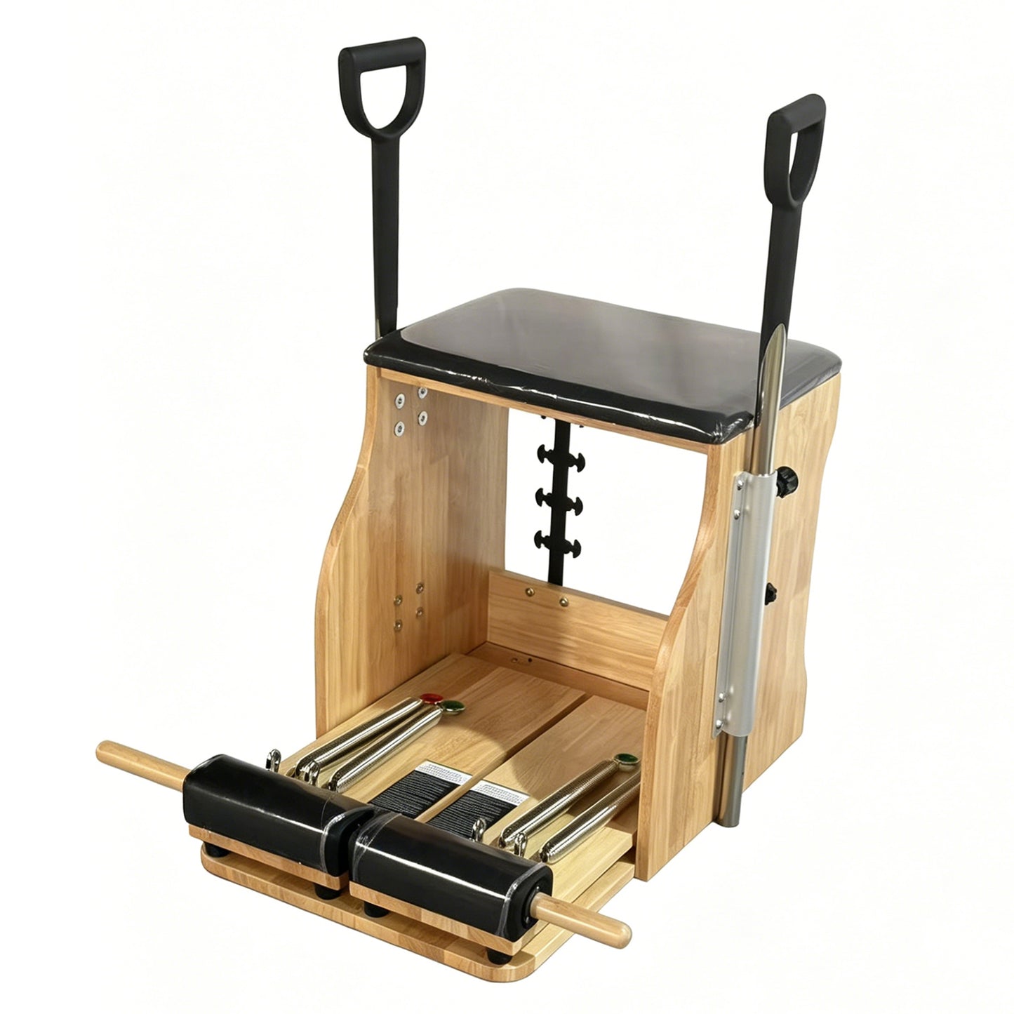 Wooden Pilates Chair – Compact Dual Handle Wunda Chair Yoga Pilates Split Pedal Stability Chair - COOLBABY