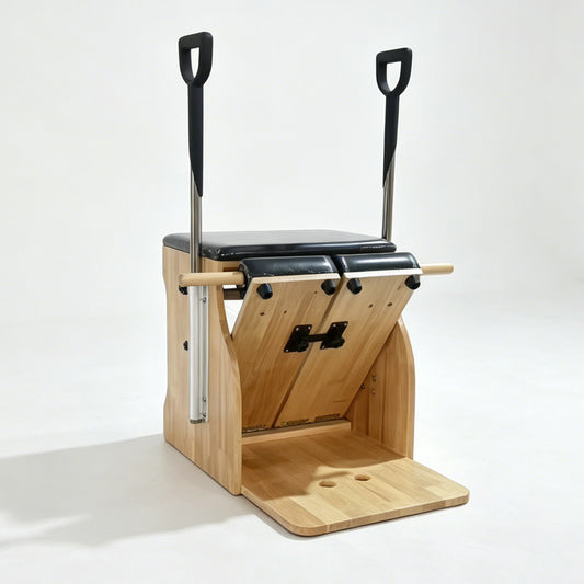 Wooden Pilates Chair – Compact Dual Handle Wunda Chair Yoga Pilates Split Pedal Stability Chair - COOLBABY
