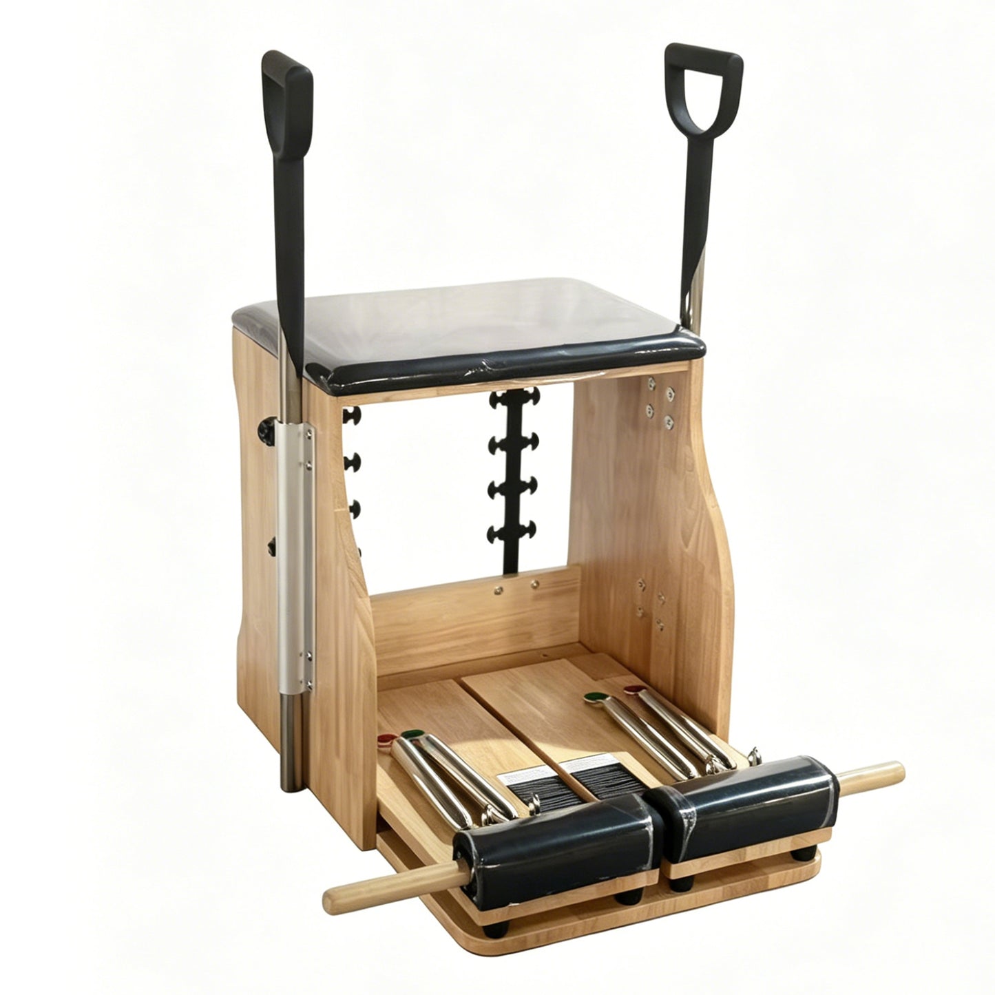 Wooden Pilates Chair – Compact Dual Handle Wunda Chair Yoga Pilates Split Pedal Stability Chair - COOLBABY