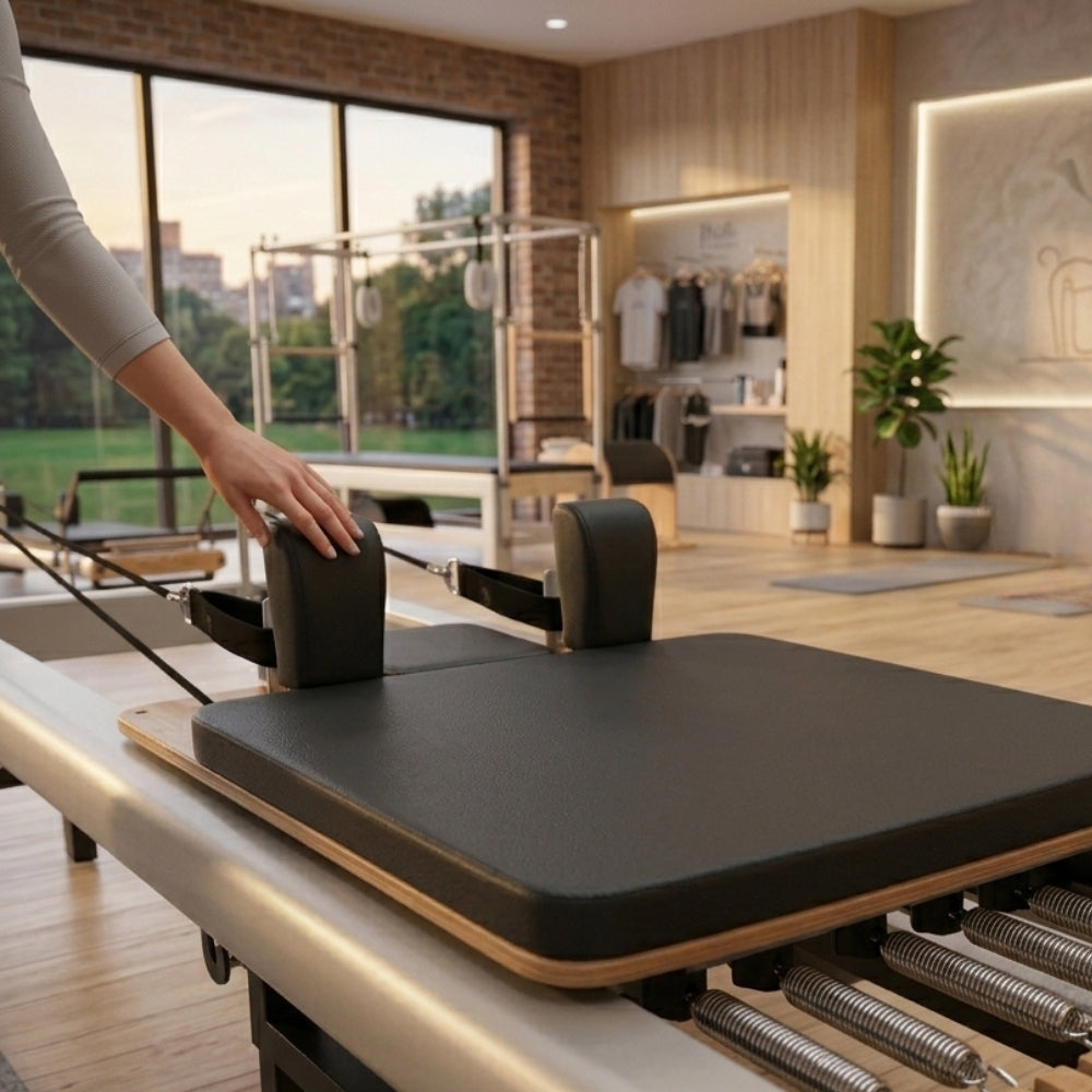 Portable Aluminum Pilates Reformer Machine for Studio Use Strengthen Core Muscles