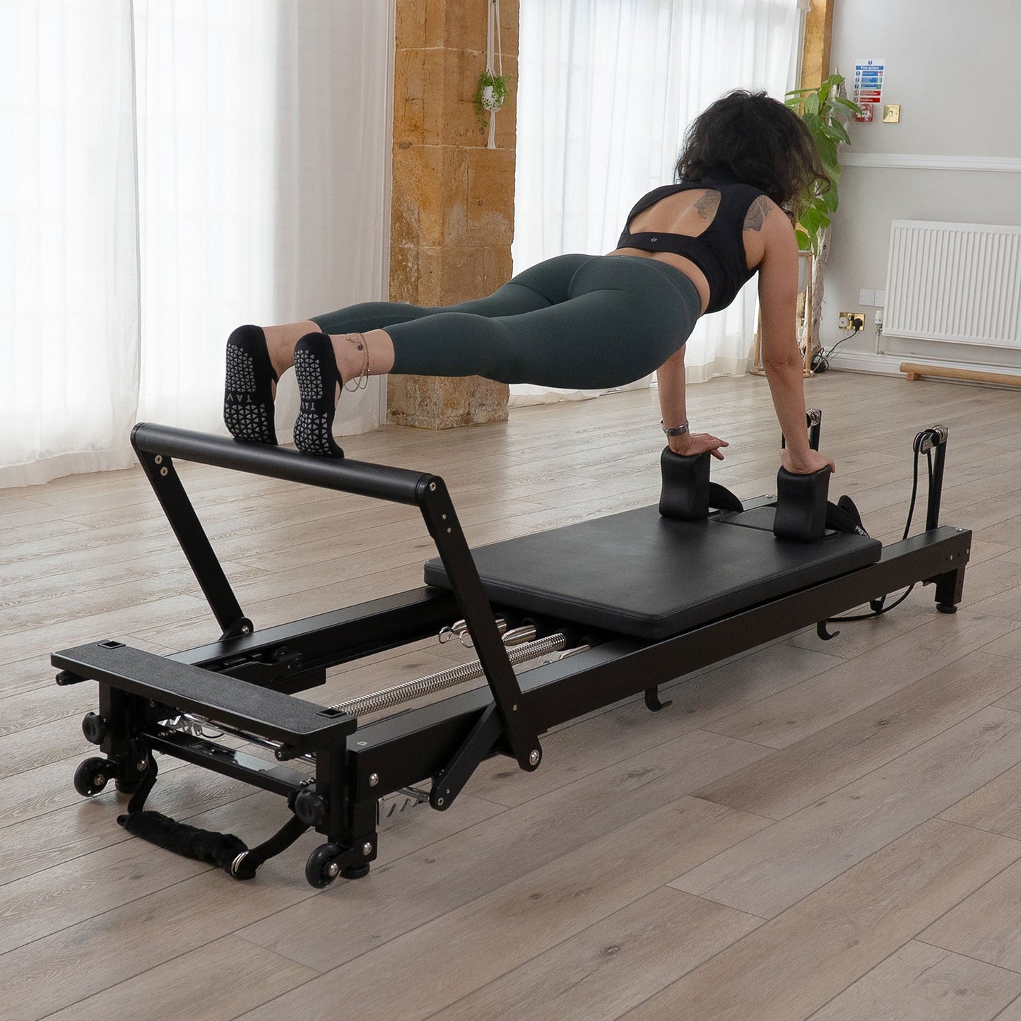 Upgraded Pilates Reformer Machine Set, Foldable Pilates Equipment for Home Training