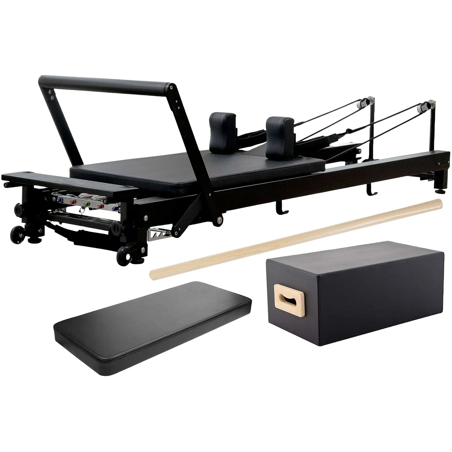 Upgraded Pilates Reformer Machine Set, Foldable Pilates Equipment for Home Training