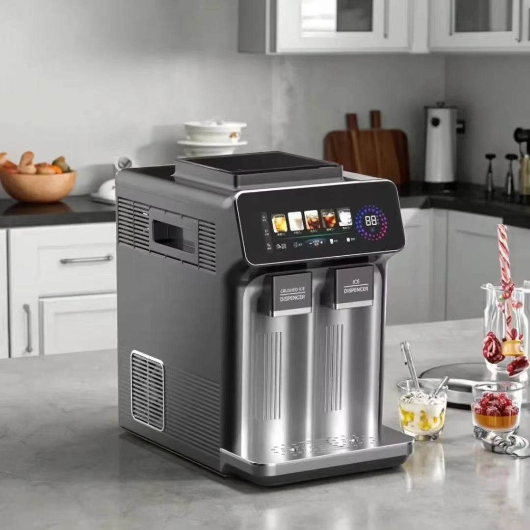 Countertop Ice Dispenser Ice Slush Cold Water 15kg Daily Output Low Noise 3 Functions Ice Maker For Family Use