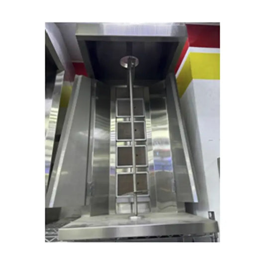 Commercial Tabletop Gas Shawarma Machine | 4 Burner with Side Cover Doors | AISI 304 Stainless Steel | Made in UAE