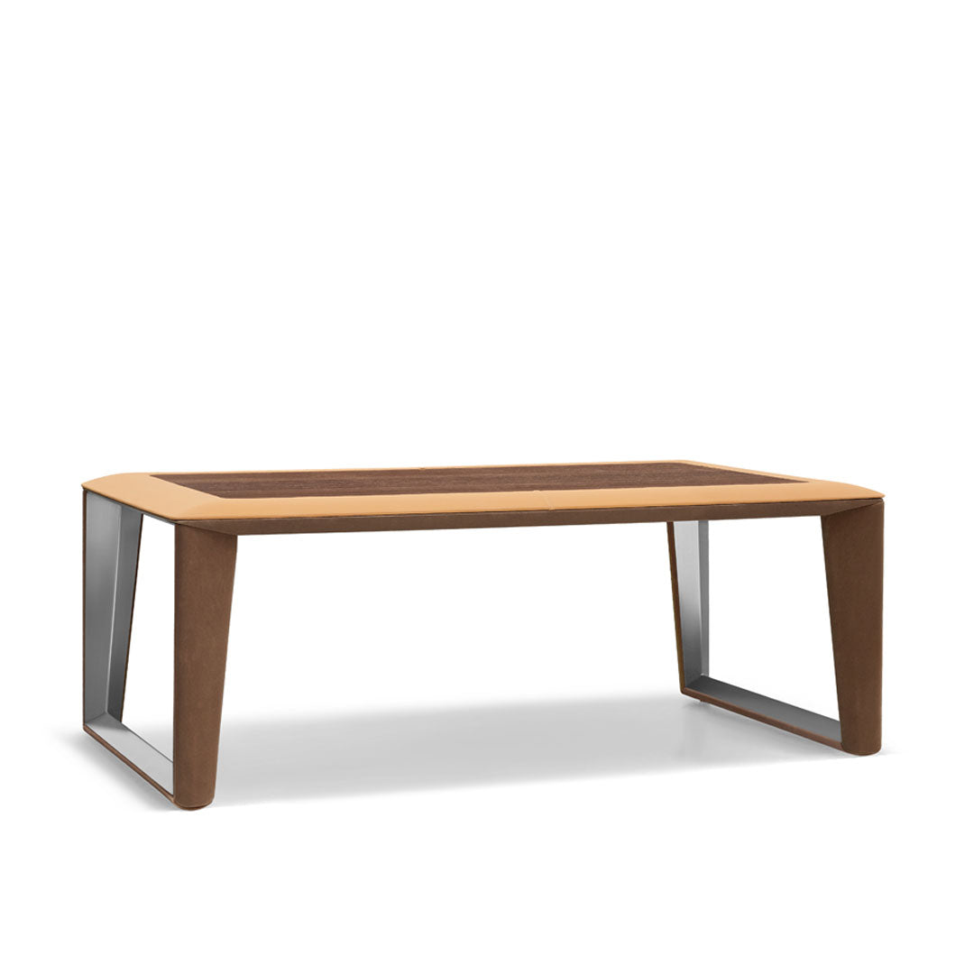 COOLBABY Edge Series Forster Yellow Coffee Table - Durable Smoky Oak Veneer - COOLBABY