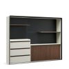 COOLBABY Ascent Series Office Cabinet H06-B: Premium White & Brown Storage Solution - COOLBABY