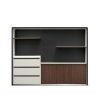 COOLBABY Ascent Series Office Cabinet H06-B: Premium White & Brown Storage Solution - COOLBABY