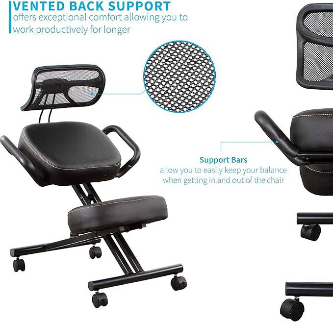 COOLBABY Ergonomically Designed Kneeling Chair With Backrest Support Is Suitable For Adjustable Computer Chairs In Homes And Offices - COOL BABY