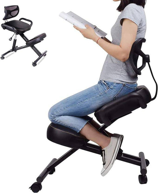 COOLBABY Ergonomically Designed Kneeling Chair With Backrest Support Is Suitable For Adjustable Computer Chairs In Homes And Offices - COOL BABY