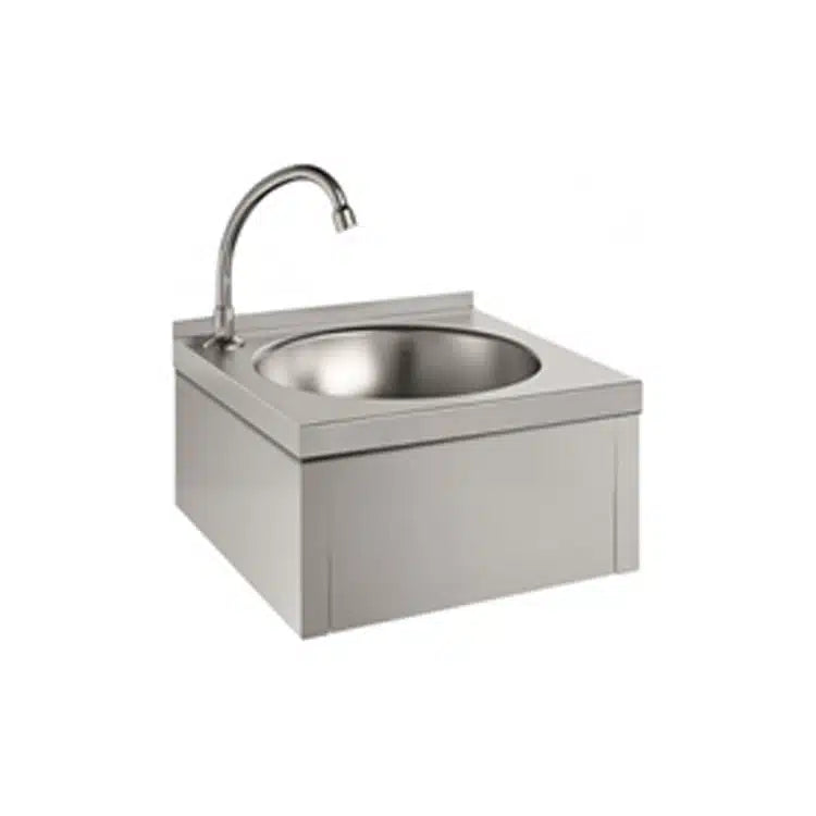 Wall Mounted Knee Operated Hand Wash Sink | AISI 304 Stainless Steel | Mixer Tap Included | Bilge Made Malaysia