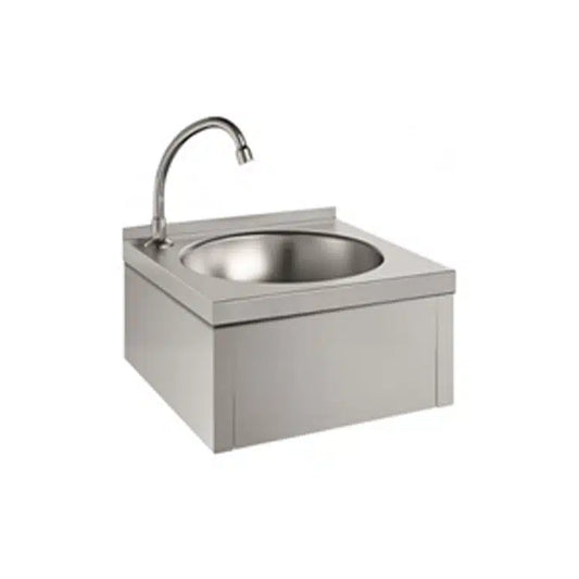 Wall Mounted Knee Operated Hand Wash Sink | AISI 304 Stainless Steel | Mixer Tap Included | Bilge Made Malaysia