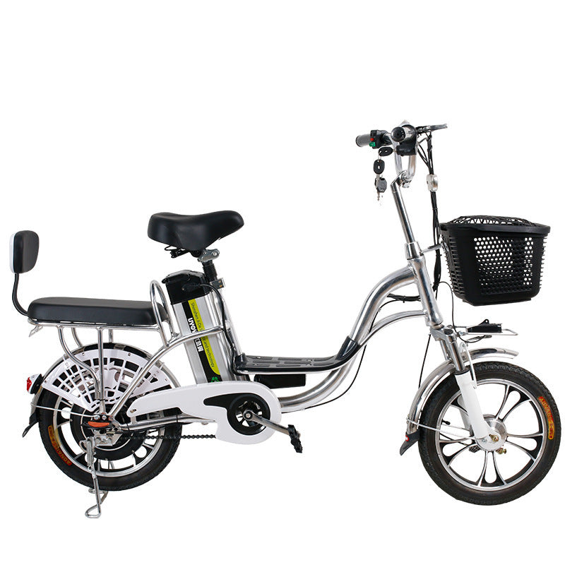 Megawheels Lightweight Electric Bike with Pedal Assist, 48V 350W Brushless Motor - COOLBABY