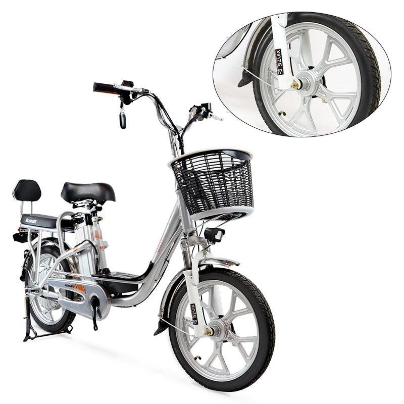 Megawheels Lightweight Electric Bike with Pedal Assist, 48V 350W Brushless Motor - COOLBABY