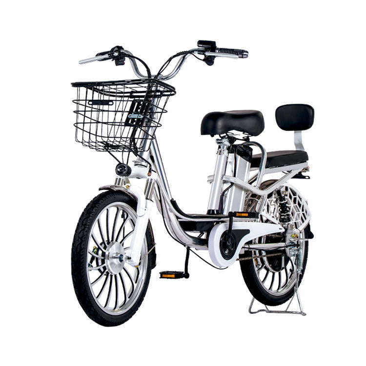 Megawheels Lightweight Electric Bike with Pedal Assist, 48V 350W Brushless Motor - COOLBABY