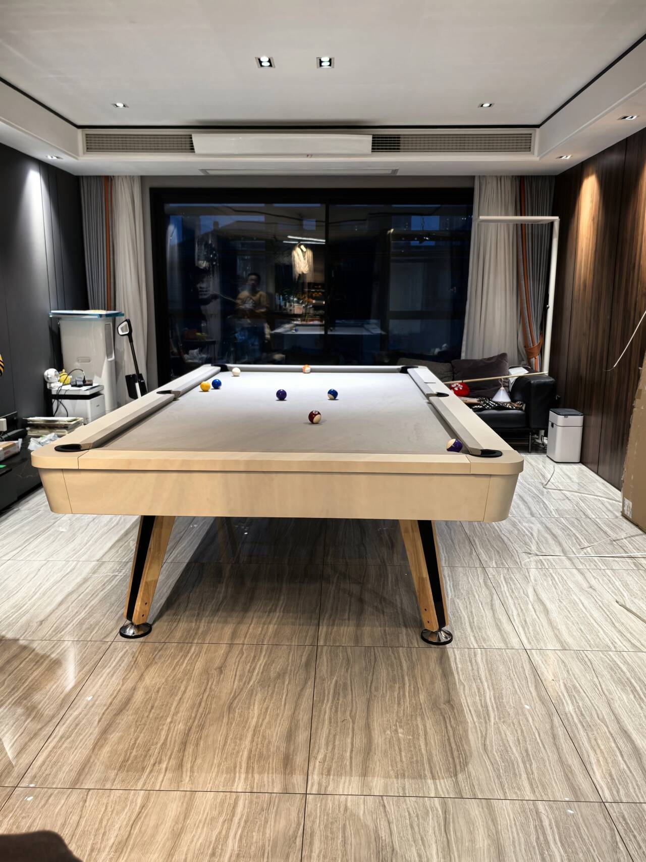 3 in 1 7ft Pool Billiard Table + Household Table Tennis Table + meeting or dining table Multifunction Game Table - COOLBABY