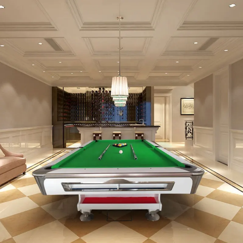 9FT pool club billiard table - stone slate with natural slate felt - G ...
