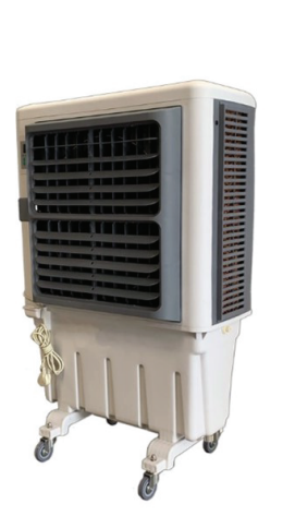 Portable Industrial Evaporative Air Cooler, indoor and outdoor areas, with strong wheels & brakes - COOLBABY